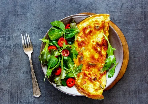 Spinach and Mushroom Omelet