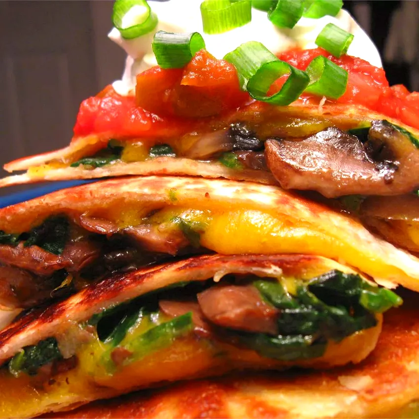 Top 10 Quesadilla Recipes That Prove Simple is Delicious Spinach and Mushroom Quesadillas