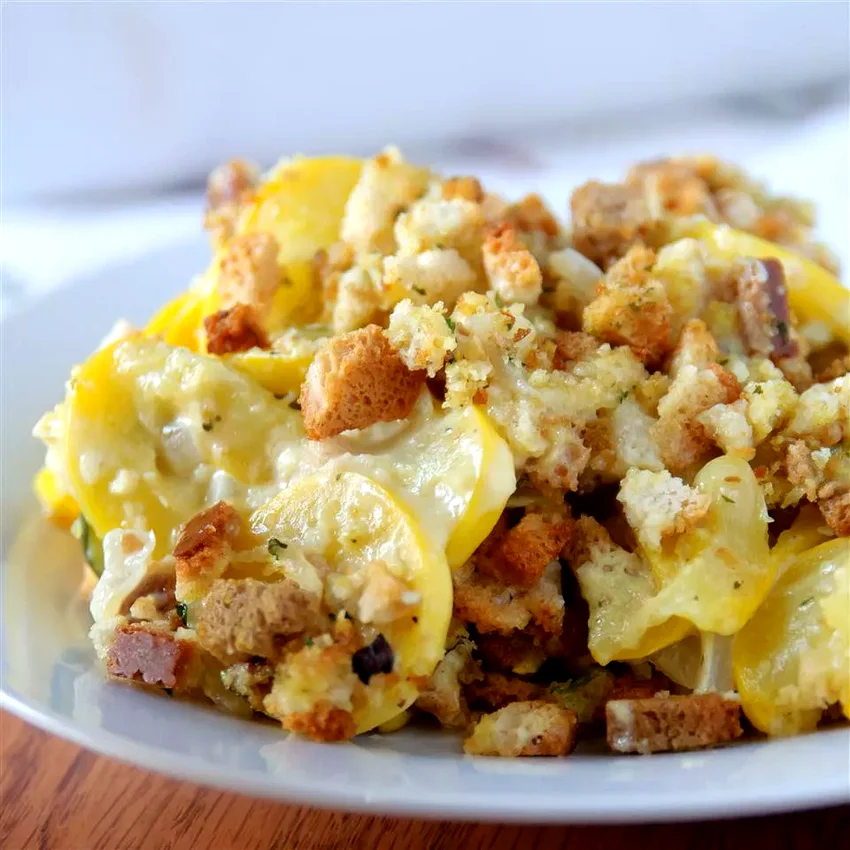 Squash Casserole with Cream of Chicken Soup