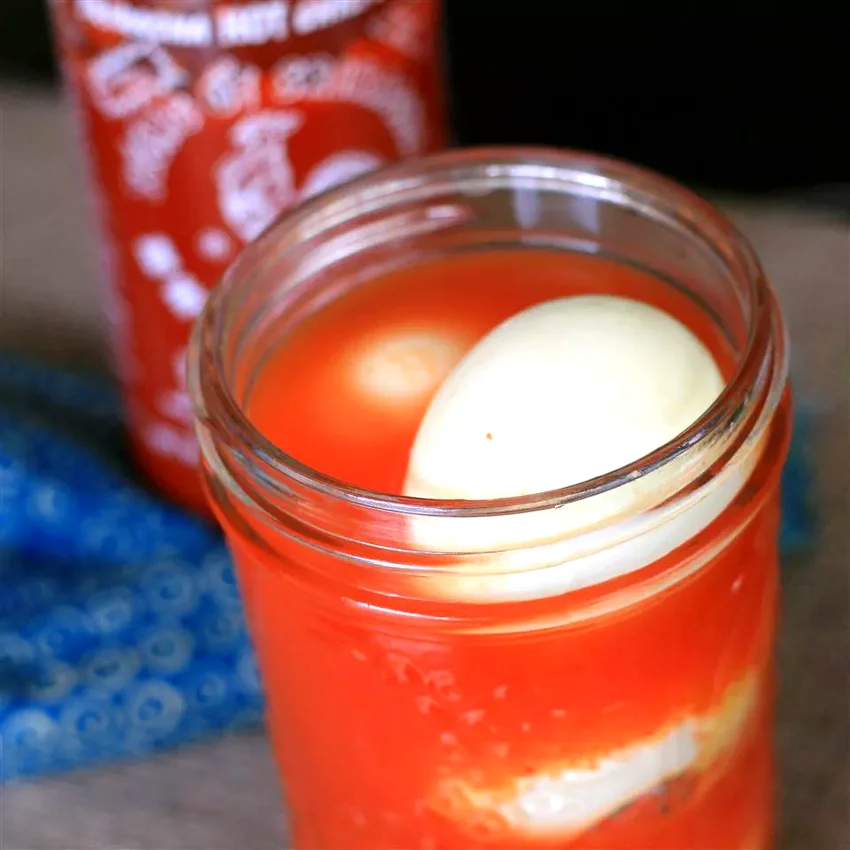Sriracha Pickled Eggs