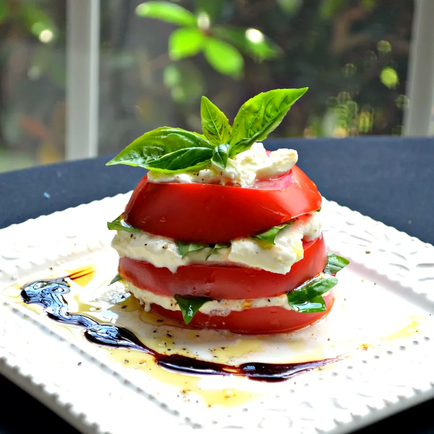 Stacked Tomato and Burrata Salad