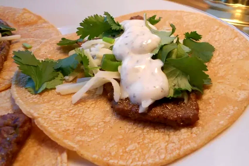 Steak Tacos with Spicy Yogurt Sauce