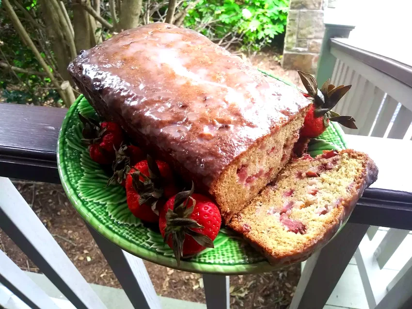 Strawberry Bread with Buttermilk Glaze