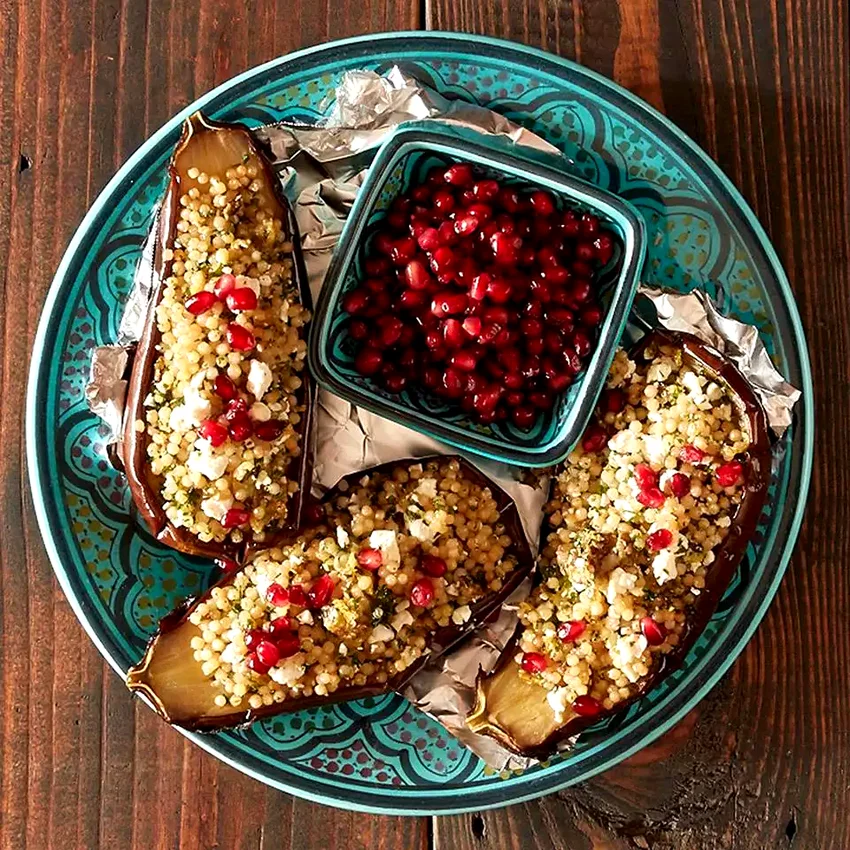 15 Traditional Shabbat Meal Ideas for Friday Night Stuffed Eggplant with Israeli Couscous
