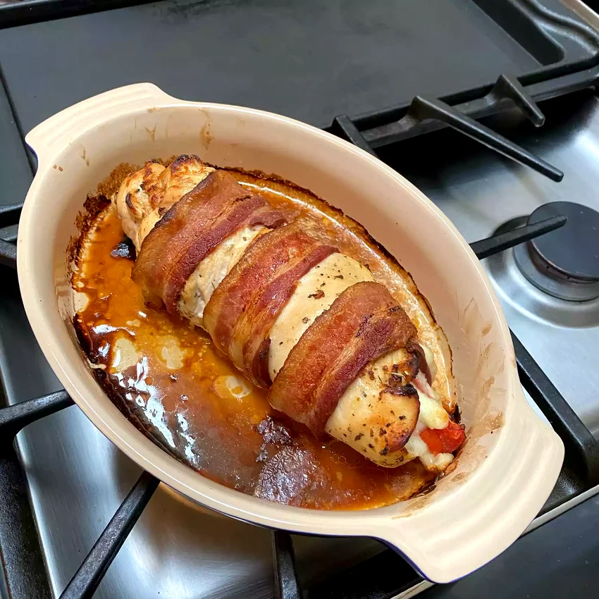 Stuffed Tomato Basil Chicken