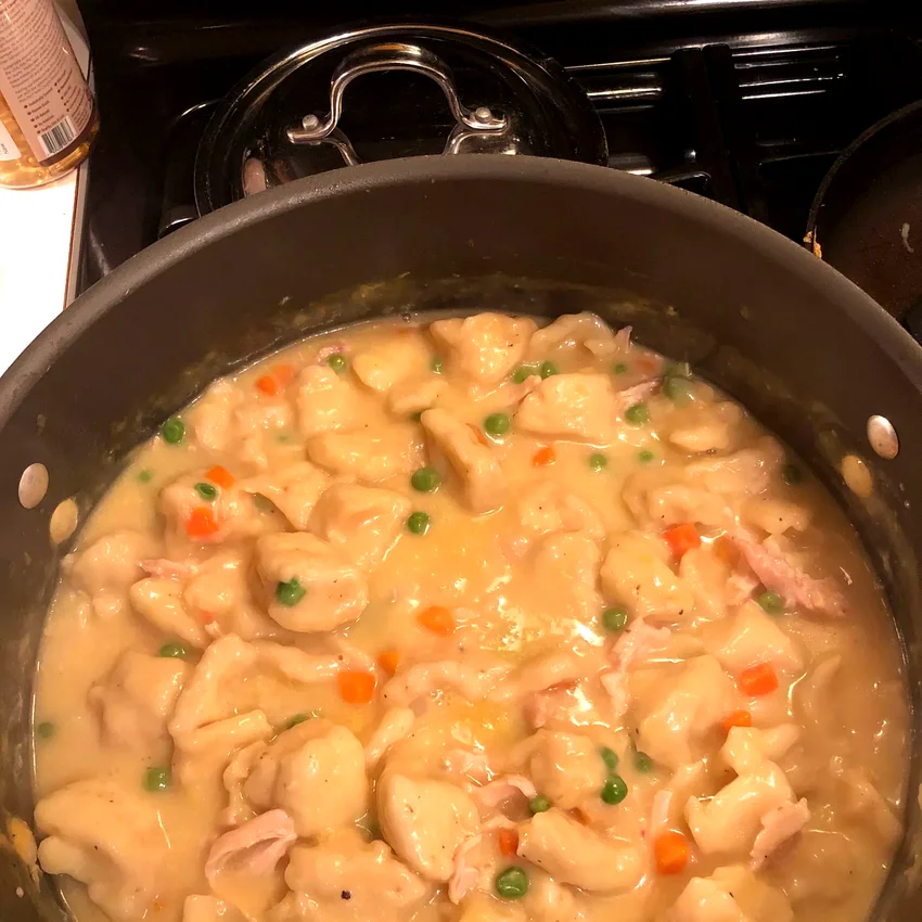 18 Hearty Dinner Ideas That Begin With Canned Biscuits Super Easy Chicken and Dumplings