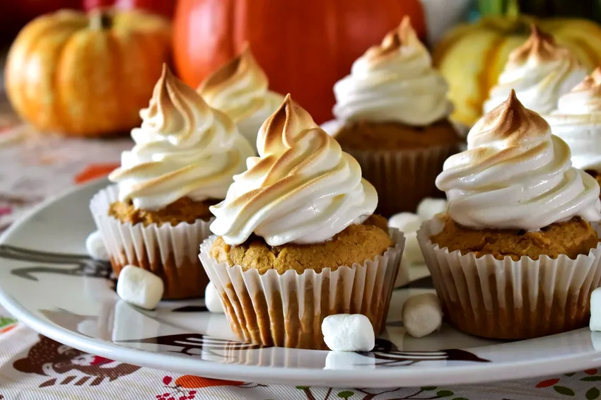 15 Autumn Cupcakes Bursting with Fall Flavors Sweet Potato Cupcakes with Toasted Marshmallow Frosting