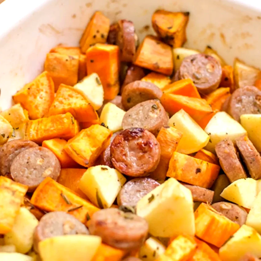 14 Easy Chicken Sausage Dinners for Quick Weeknight Meals Sweet Potato and Apple Sausage Casserole