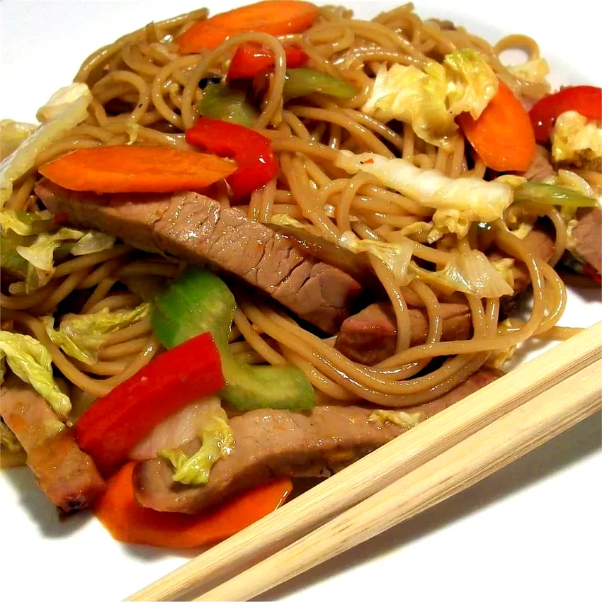15 Fiery Noodle Dishes Perfect for Tonight's Dinner Sweet and Spicy Pork and Napa Cabbage Stir-Fry with Spicy Noodles