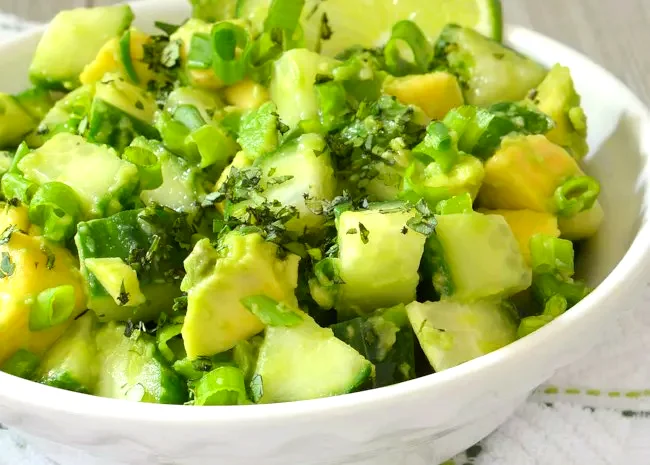14 Fresh Cucumber Salads That Are Trending This Season Tangy Cucumber and Avocado Salad