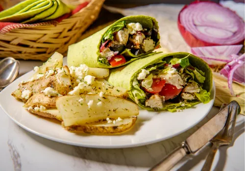 Tasty Chicken Spinach Wrap