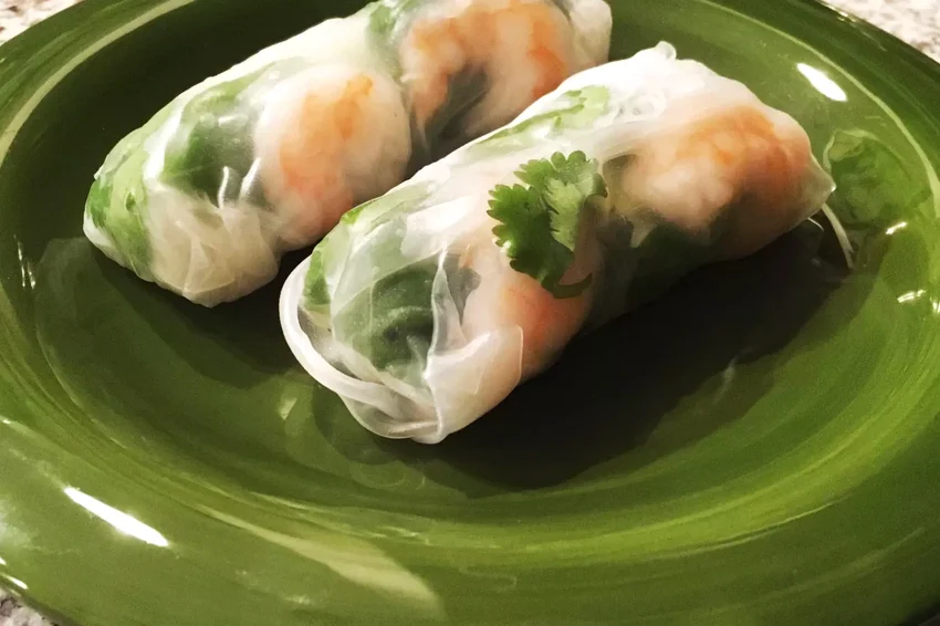 Thai Basil Rolls with Hoisin-Peanut Sauce