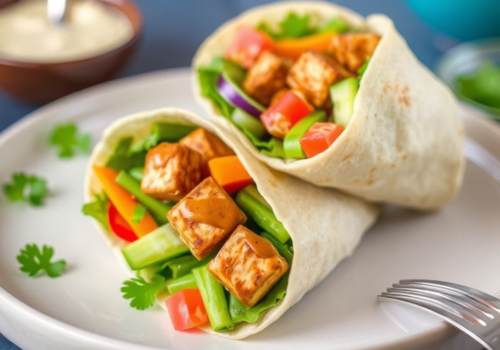 Thai Peanut Tofu Wrap