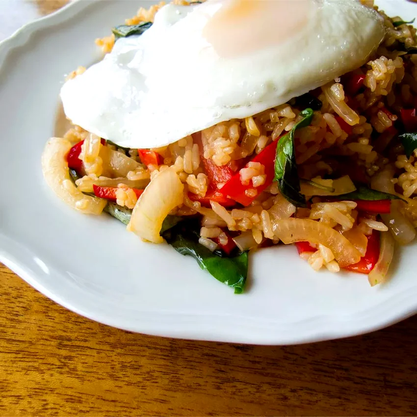 16 Simple Weeknight Fried Rice Recipes for Busy Families Thai Spicy Basil Chicken Fried Rice