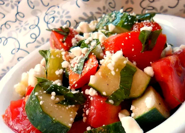 Tomato, Basil, and Feta Salad