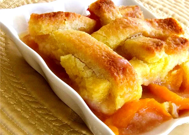 Too Easy Peach Cobbler