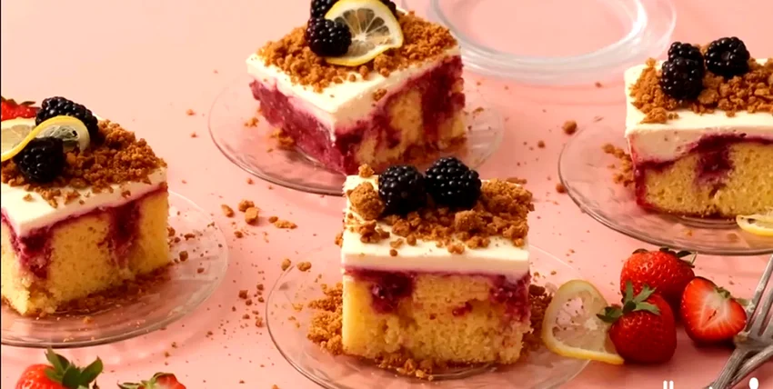 37 Yellow Cake Mix Recipes That Taste Homemade From Scratch Triple Berry Cheesecake Poke Cake