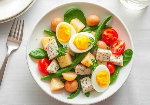 Tuna Nicoise with Soft-Boiled Eggs