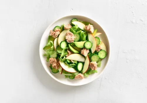 Tuna salad on cucumber