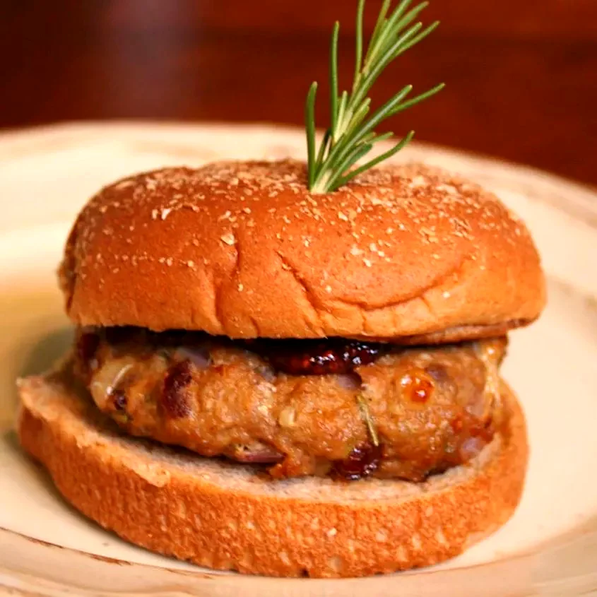 25 Dried Cranberry Dishes You'll Love Every Season Turkey Burgers with Brie, Cranberries, and Fresh Rosemary