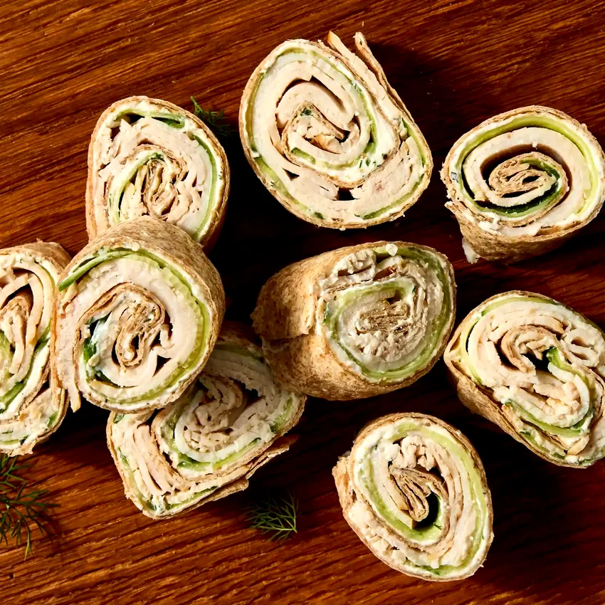 Turkey, Cucumber & Cream Cheese Roll-Ups