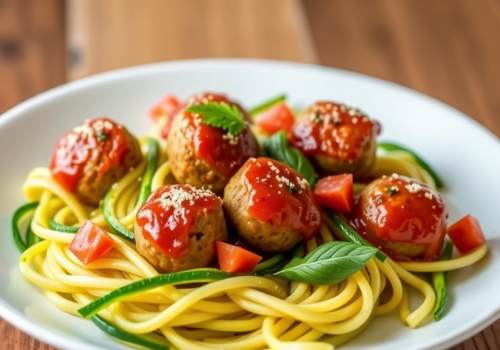 Turkey Meatballs with Zucchini Noodles