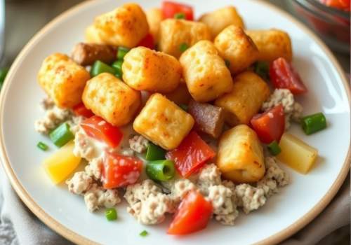 Turkey Tater Tot Casserole