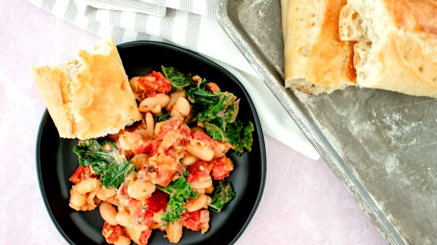 Tuscan White Bean Skillet with Kale