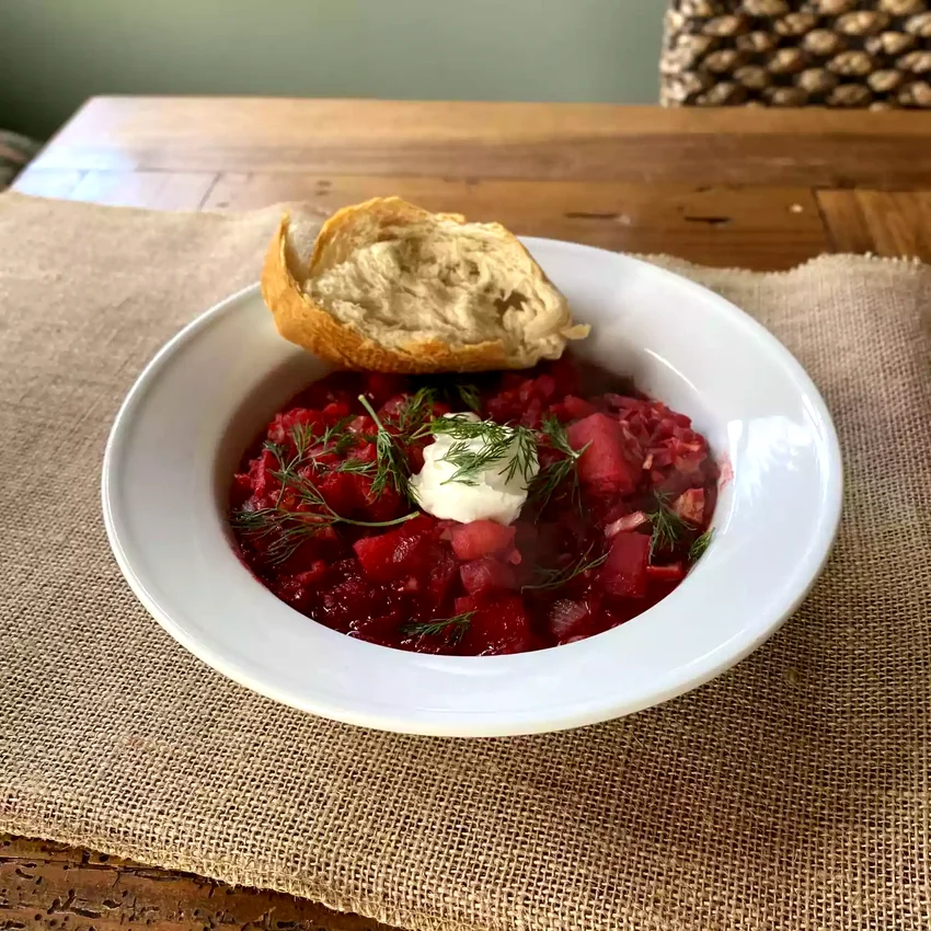 Ukrainian Red Borscht Soup