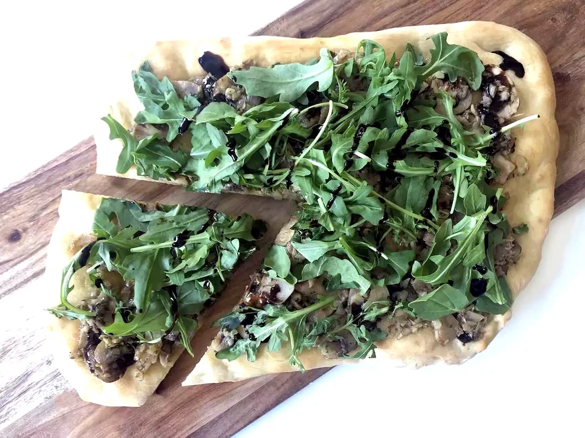 Vegan Artichoke and Mushroom Flatbread