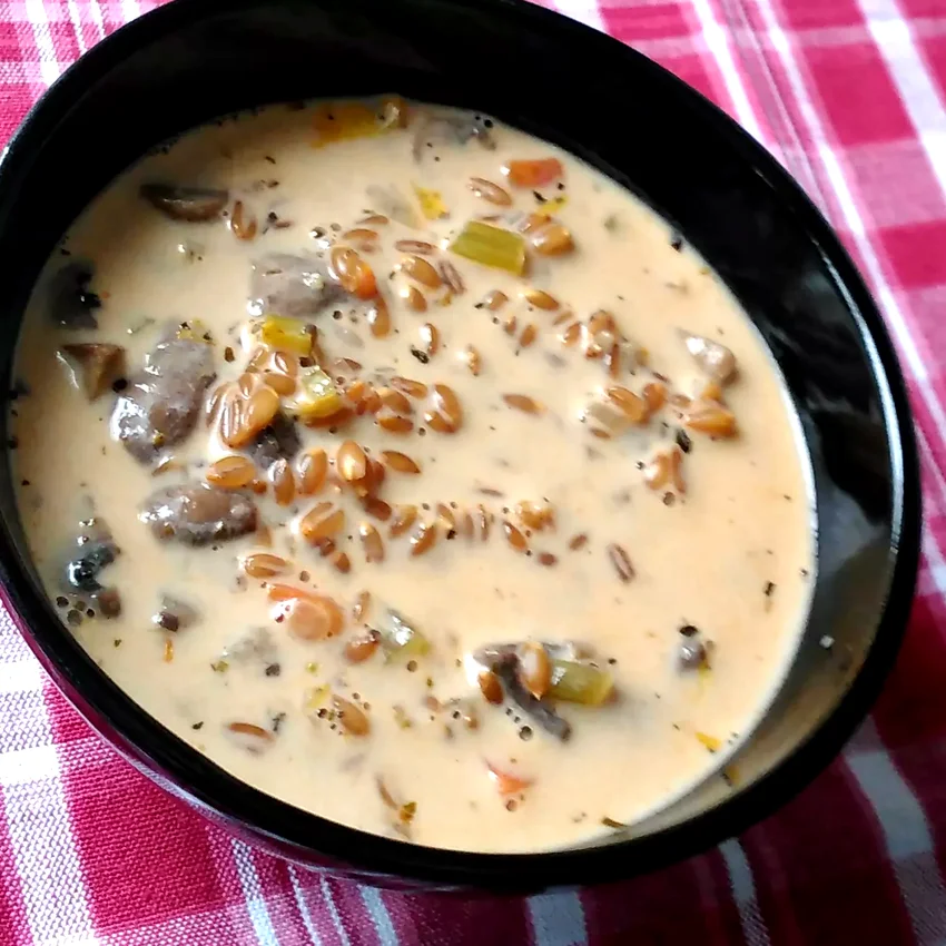 15 Hearty Mediterranean Diet Soup Recipes for Healthy Meals Vegan Creamy Mushroom and Farro Soup