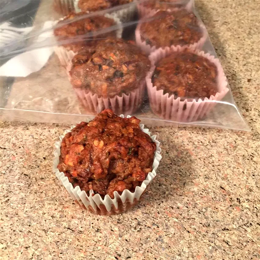 Vegan Date, Walnut, and Zucchini Muffins