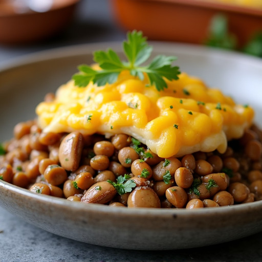 Vegetarian Lentil and Mushroom Shepherd's Pie