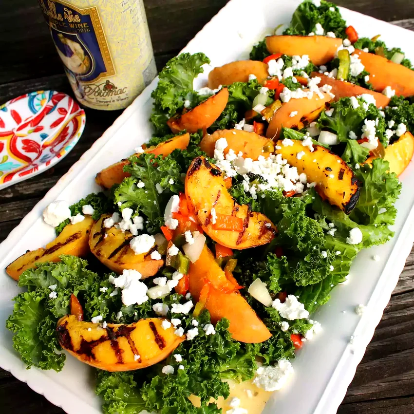 10 Fresh Peach Salad Ideas for Your Summer Table Warm Grilled Peach and Kale Salad