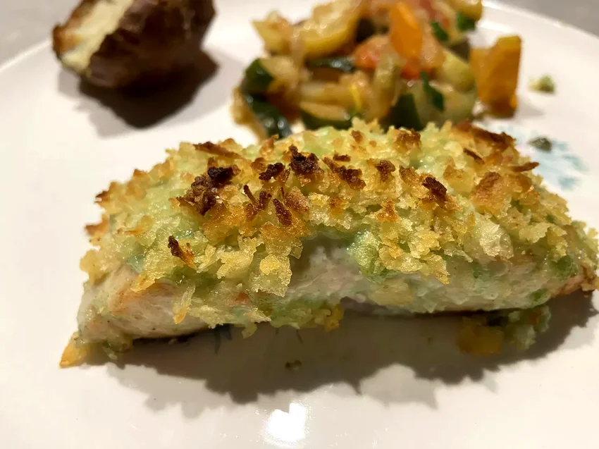 25 Amazing Recipes Using a Bag of Potato Chips Wasabi Mayo Salmon