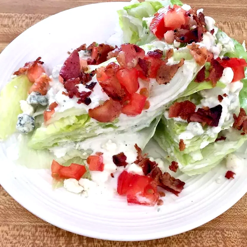 Wedge Salad with Elegant Blue Cheese Dressing
