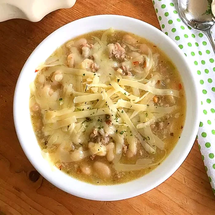 White Chili with Ground Turkey