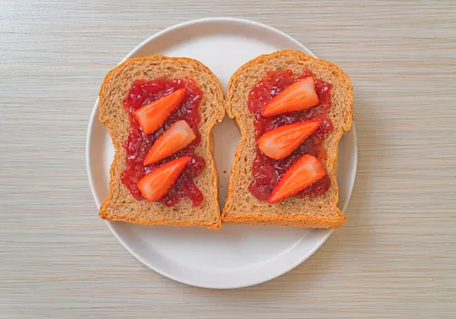 Whole Wheat Toast with Jam