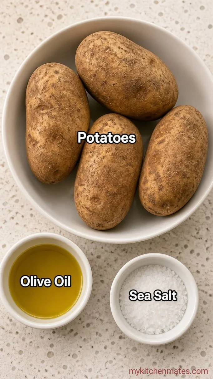Crispy Air Fryer Baked Potatoes Ingredients