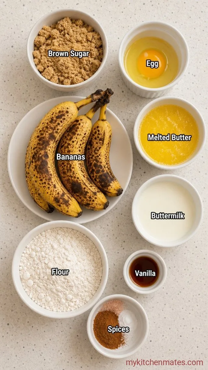 Air Fryer Banana Bread in Under 30 Minutes Ingredients