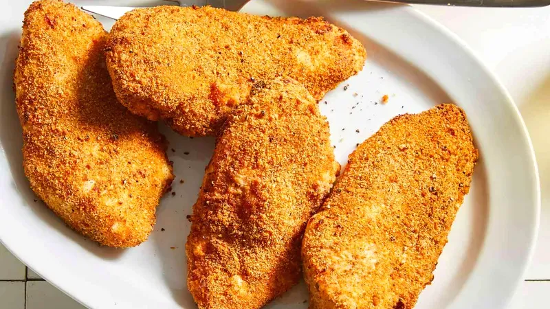 Air-Fryer Breaded Chicken Breast Food photo of Air-Fryer Breaded Chicken Breast