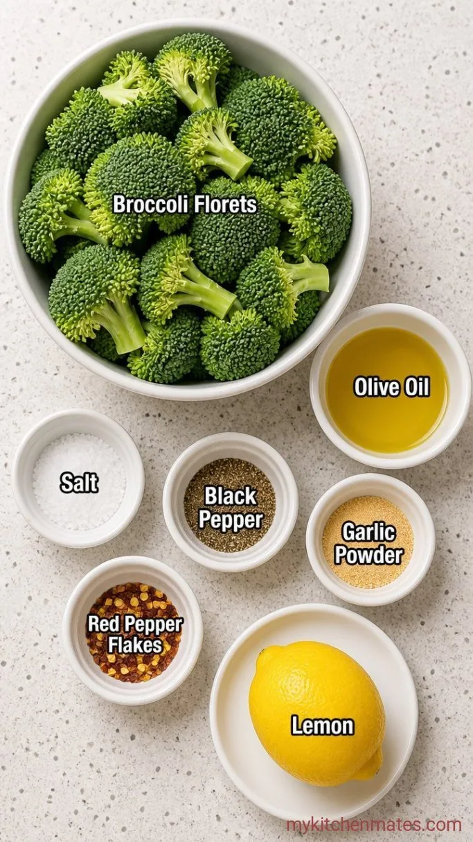 Crispy Air Fryer Broccoli in 10 Minutes Ingredients