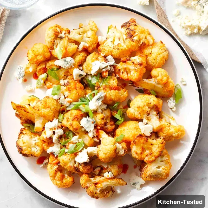 Air-Fryer Buffalo Cauliflower air fryer buffalo cauliflower