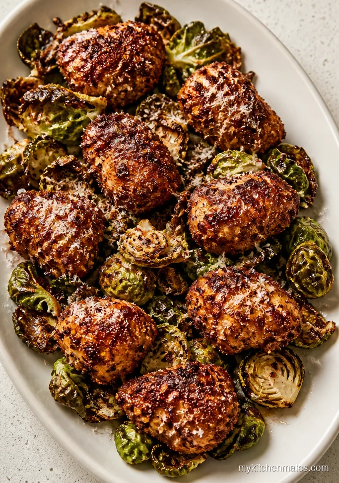 13 Chicken and Brussels Sprouts Dinners Worth Making Tonight Air Fryer Chicken and Brussels Sprouts Bites