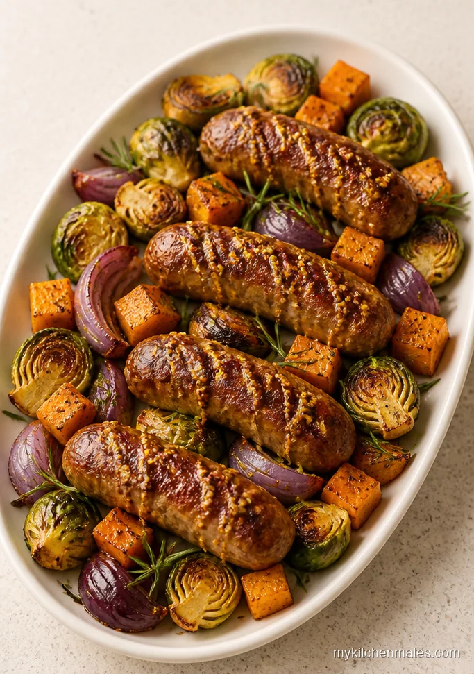 Air Fryer Chicken Apple Sausage and Vegetables
