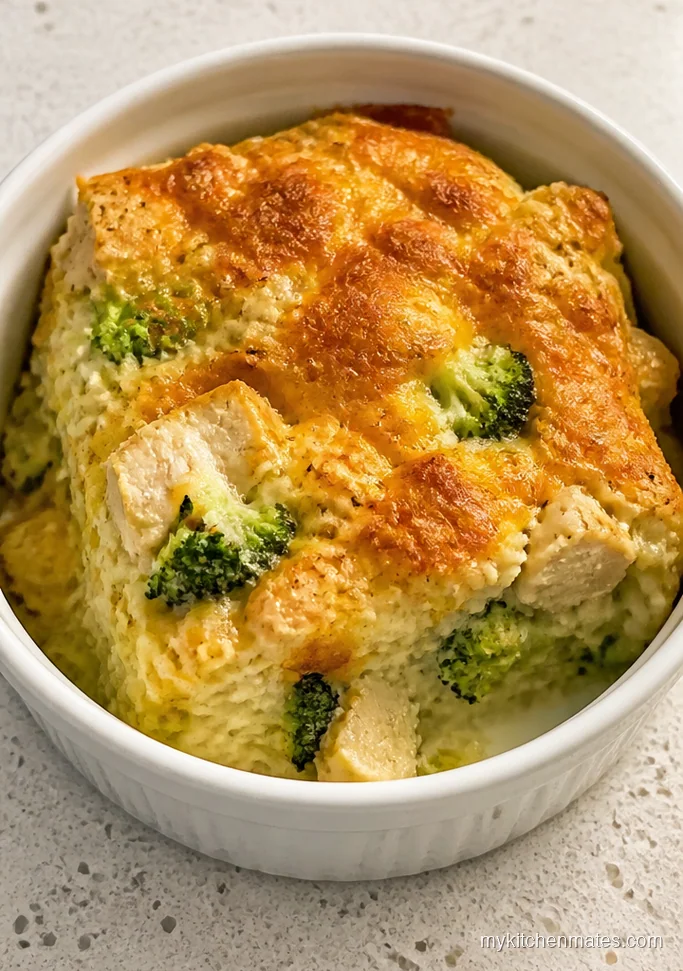 Air Fryer Chicken Broccoli Casserole for Two
