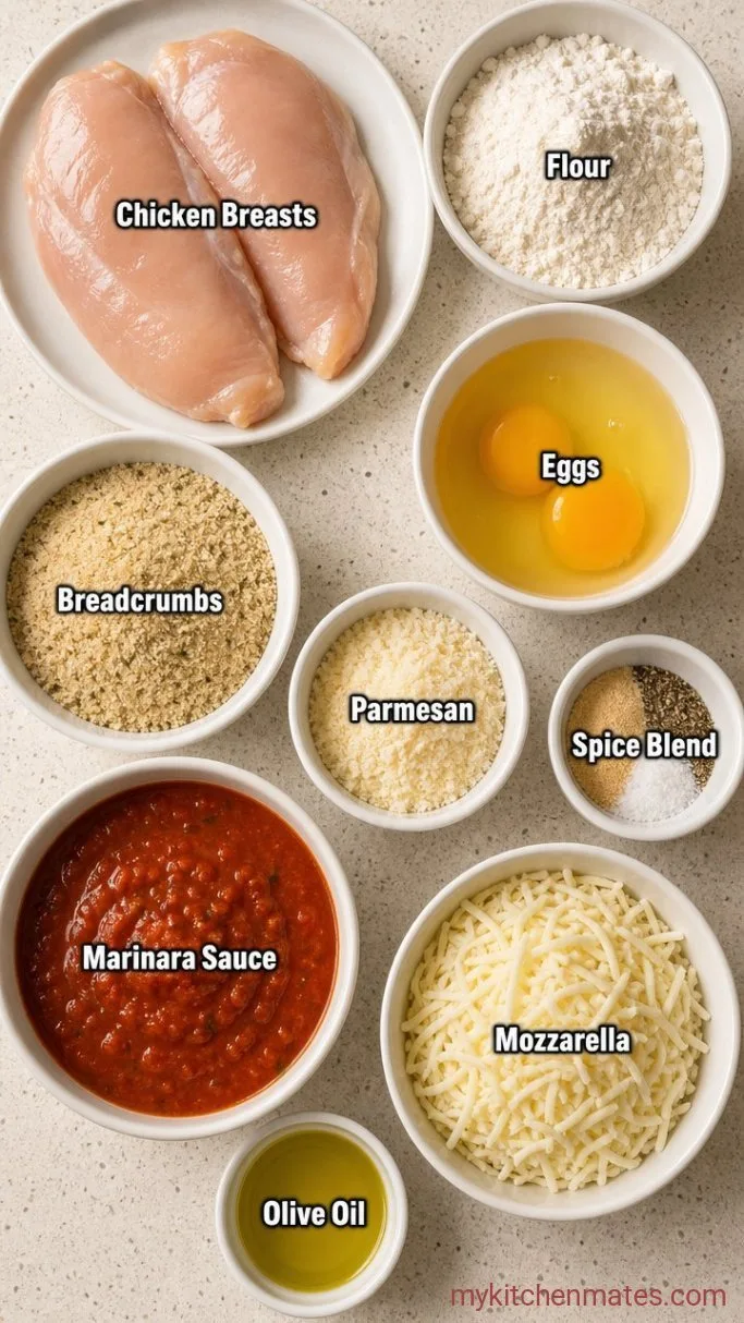 Crispy Air Fryer Chicken Parmesan Ingredients