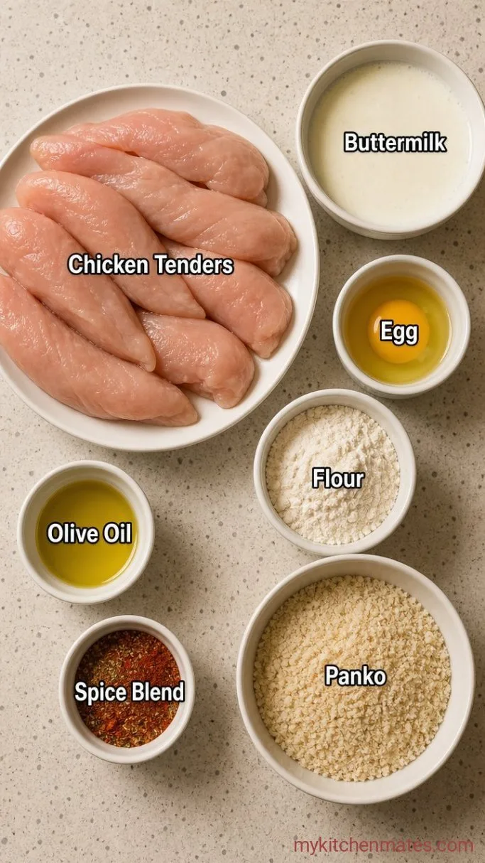 Crispy Air Fryer Chicken Tenders (Ready in 20 Minutes) Ingredients