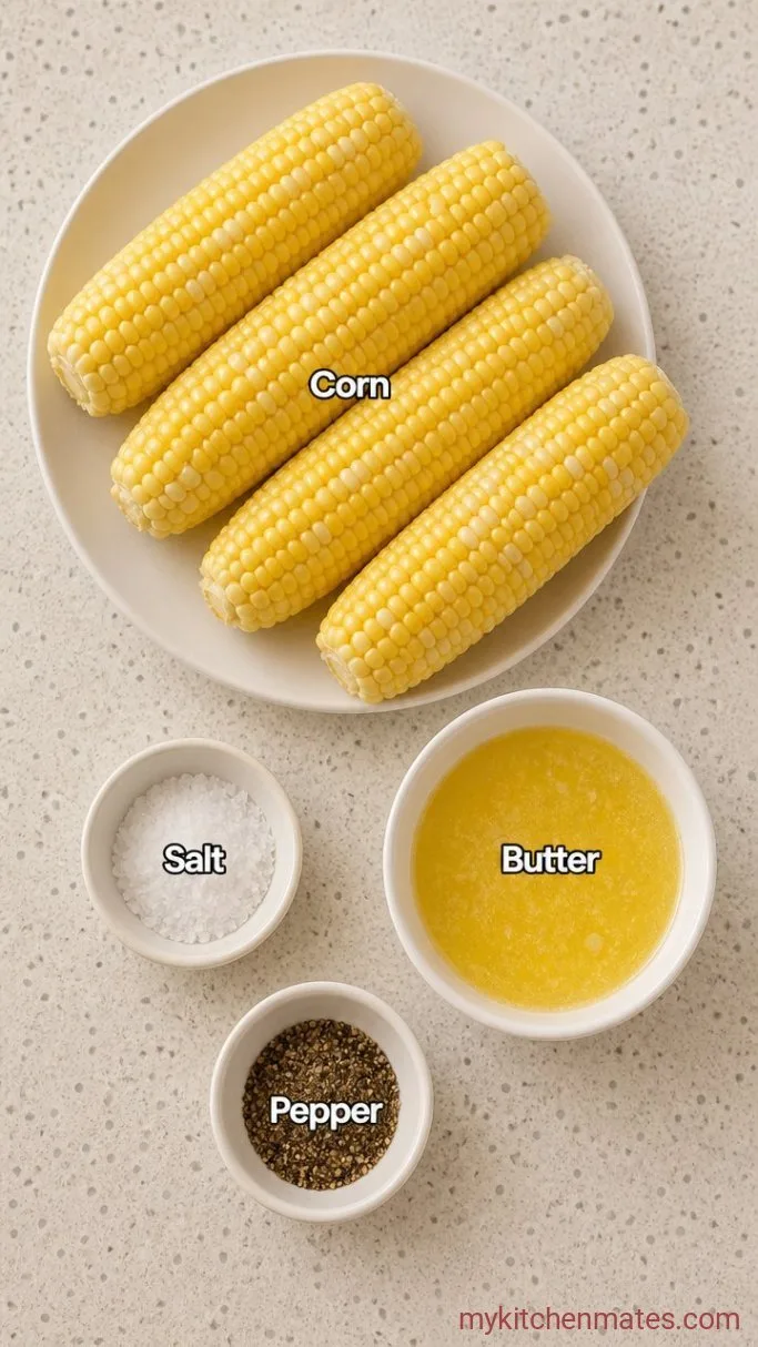 Quick & Buttery Air Fryer Corn On The Cob Ingredients