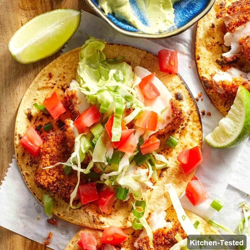 Air-Fryer Fish Tacos air fryer fish tacos